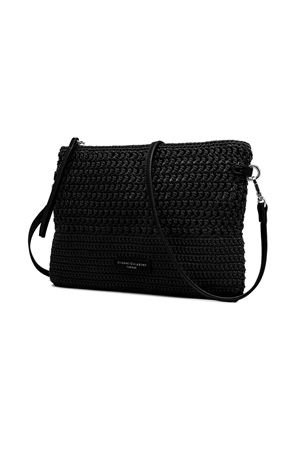 Victoria pochette in tessuto uncinetto nero GIANNI CHIARINI | BS11580SMCRH001